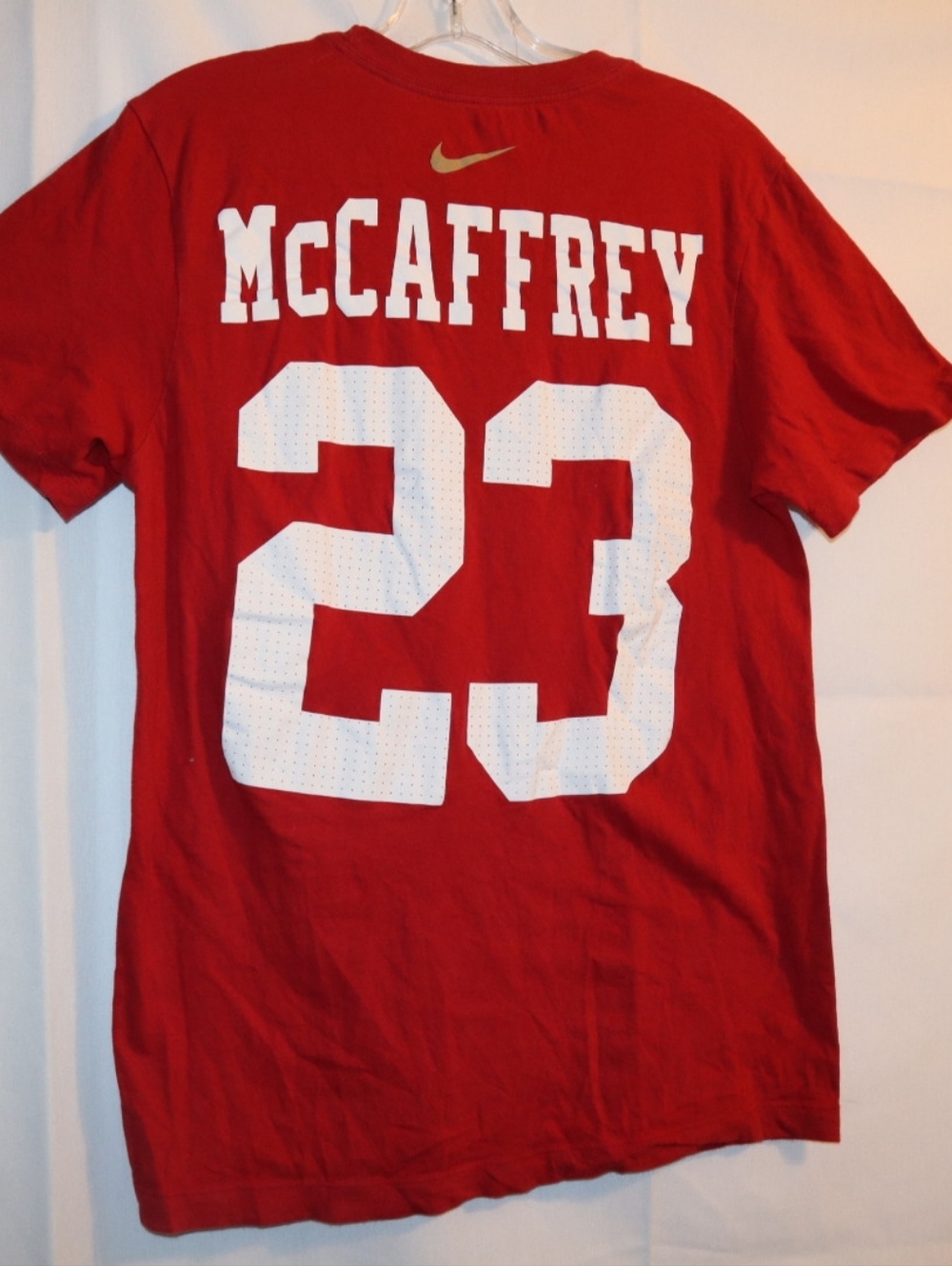 Men's San Francisco 49ers Christian McCaffrey Nike Scarlet Red Tee Size Small - Picture 8 of 9